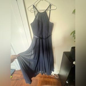 Navy Blue Long Formal Dress